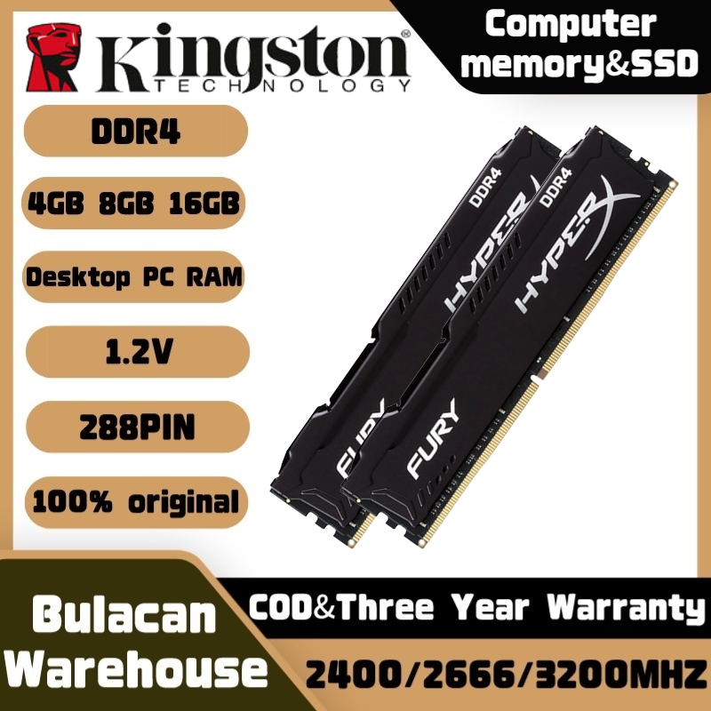 【3 year warranty】Kingston HyperX DDR4 RAM 8GB/16GB 2400/2666/3200MHZ