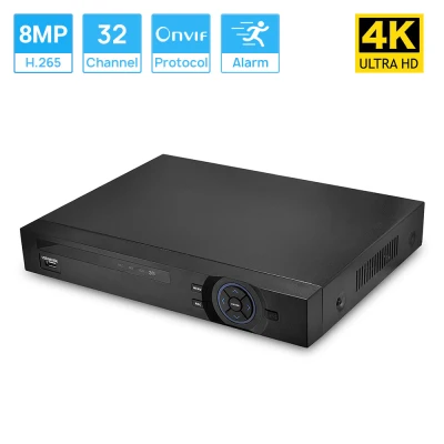 Hamrol 32CH 8MP 4K CCTV H.265 NVR Network Video Recorder Onvif 2.0 for IP Camera 2 SATA Port XMEYE P2P Cloud
