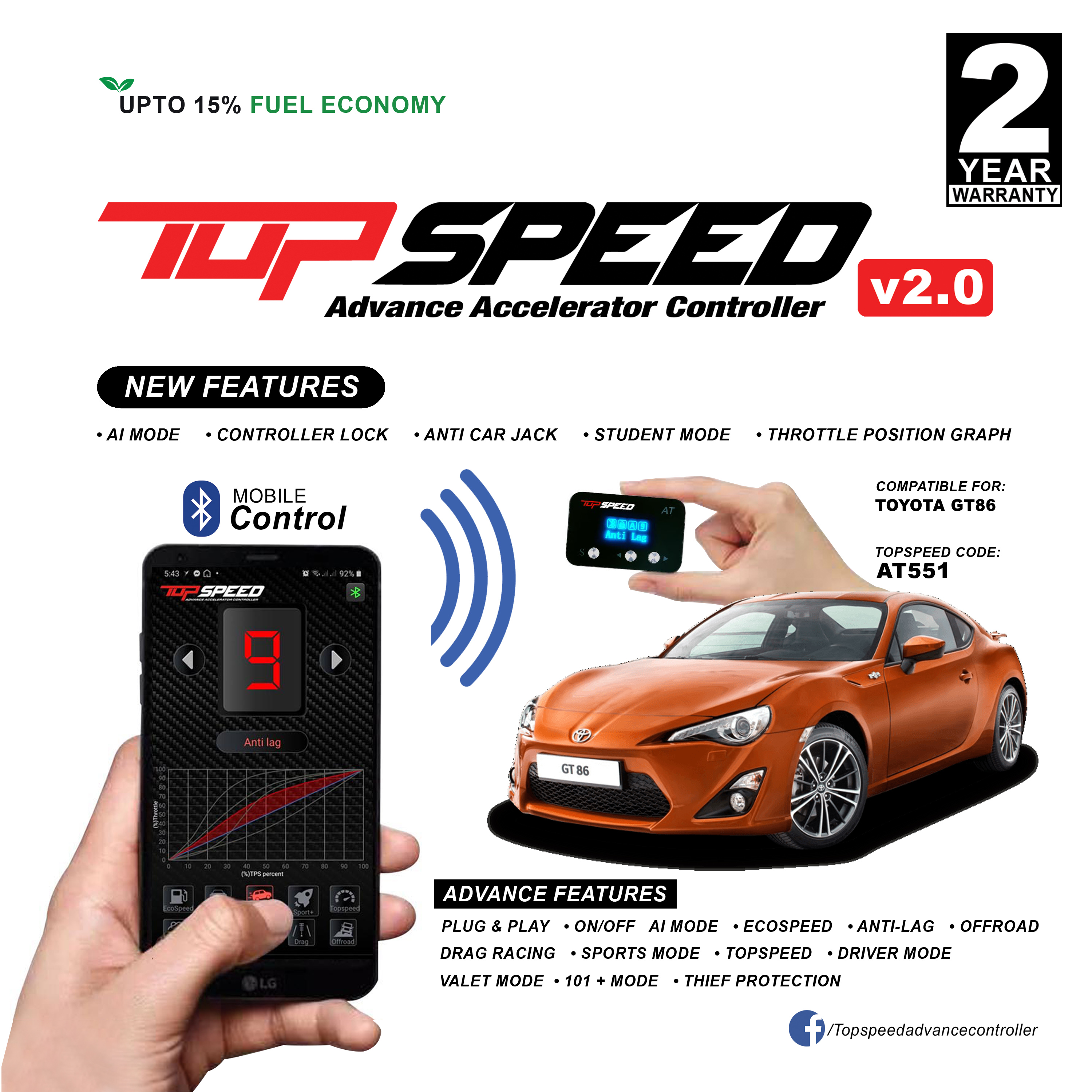 Topspeed Advance Controller for TOYOTA GT86 Lazada PH
