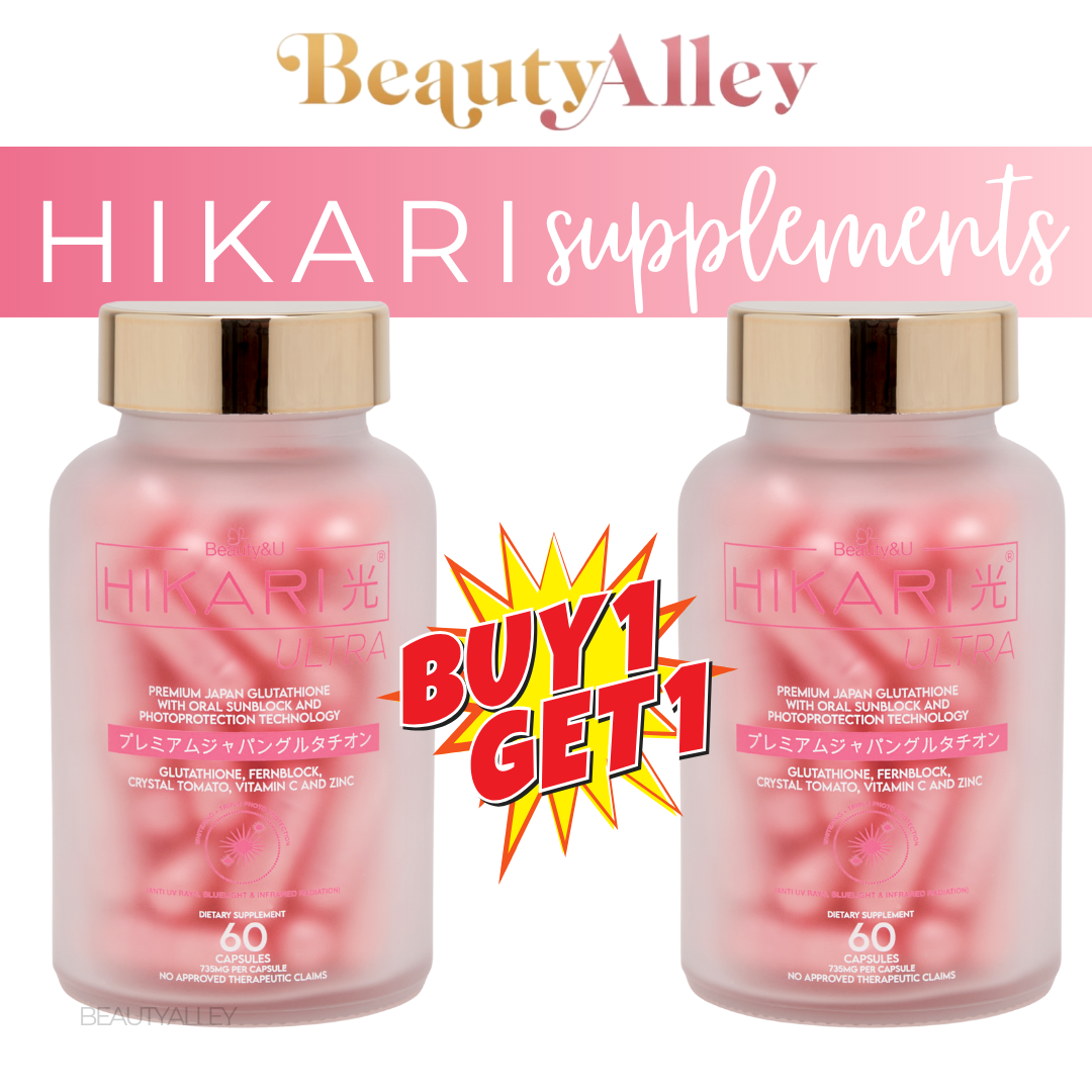 hikari vs lumi glutathione Ultra Japan Oral Sunblock Aishi Whitening Glowing Skin Gluta Tokyo Zinc Doc Alvin Meitheal