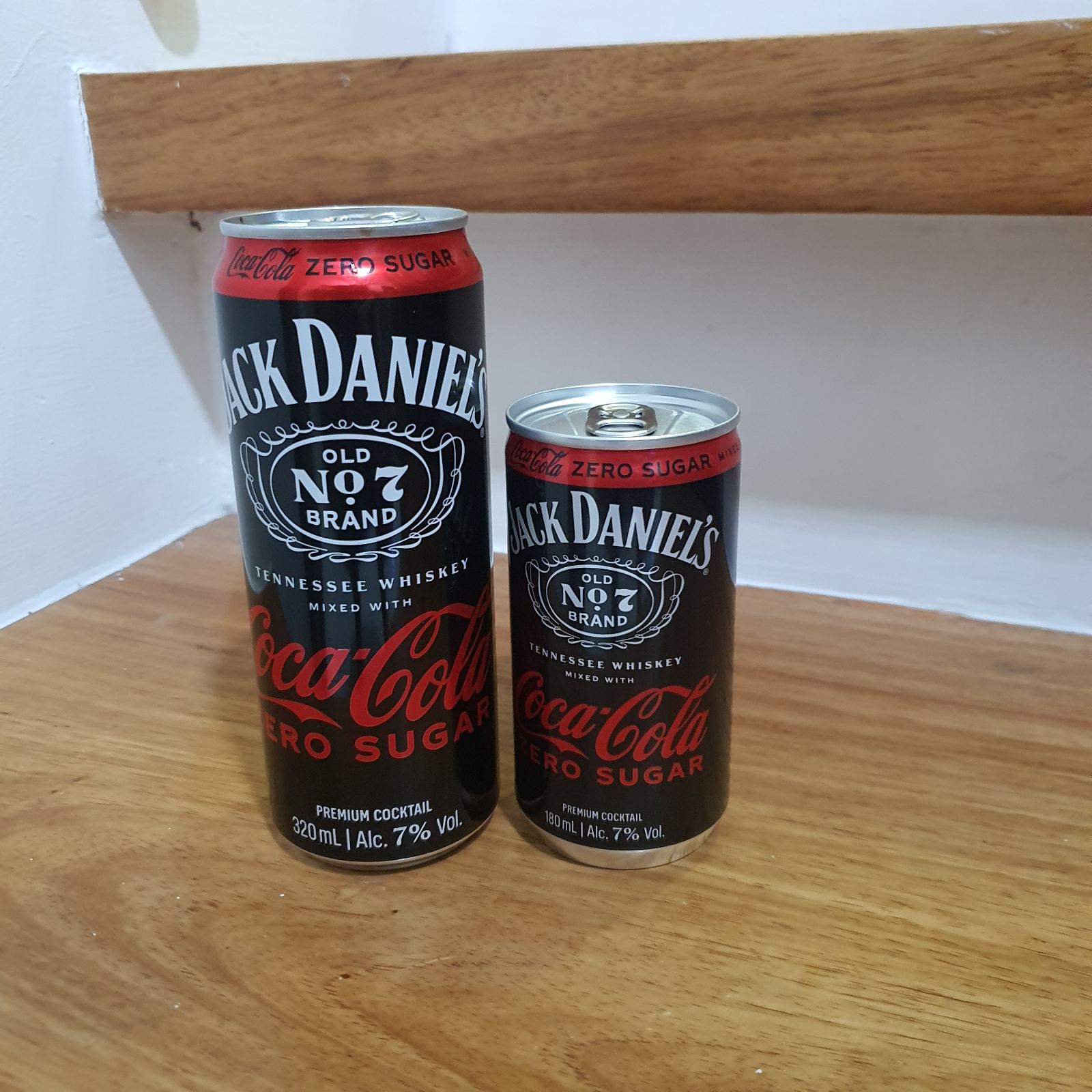 Jack Daniels Coca-Cola Zero Sugar 320ml 180ml Vintage 2023