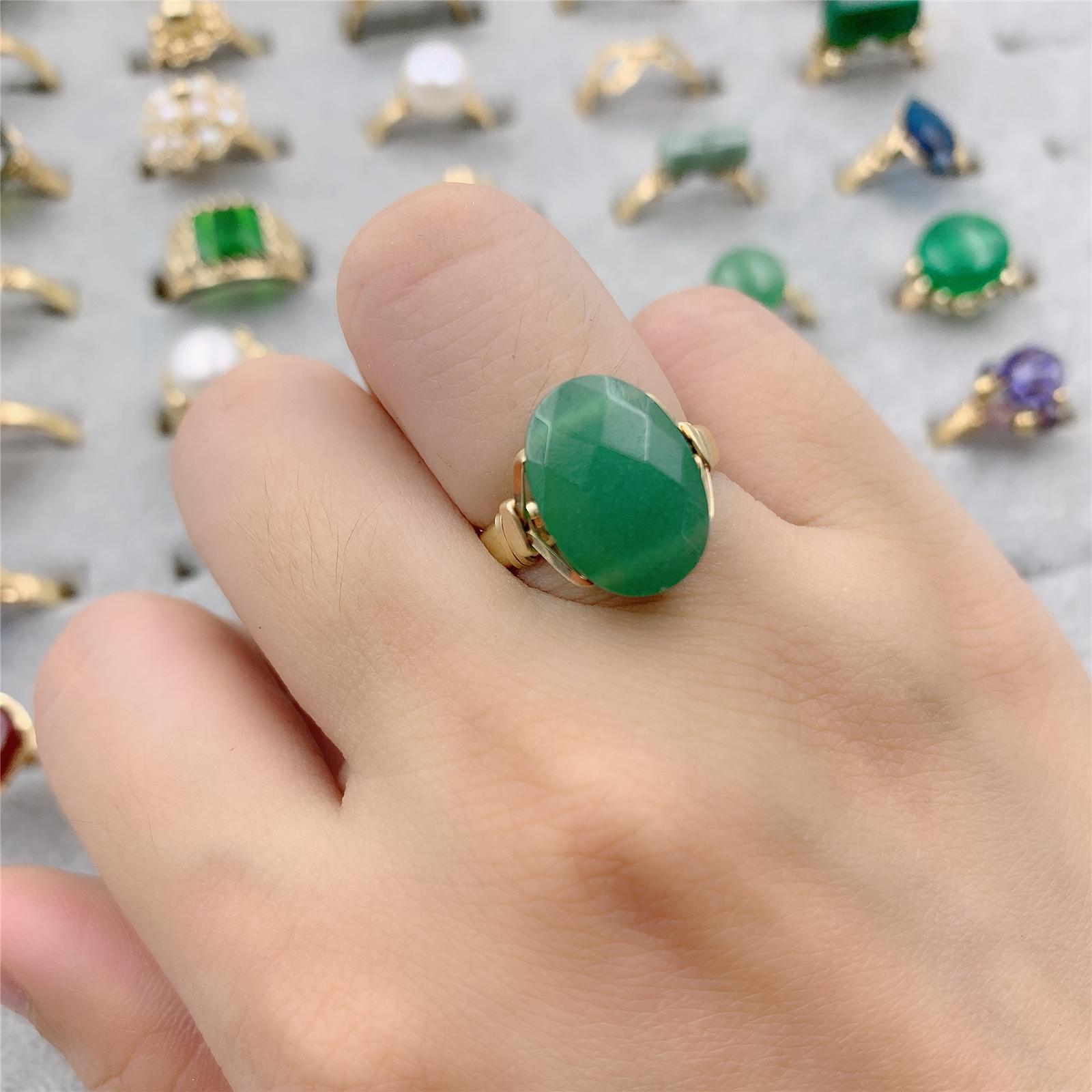 10k gold jade ring