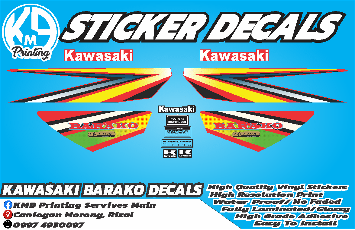 Kawasaki Barako 1 Sticker Decals Lazada PH