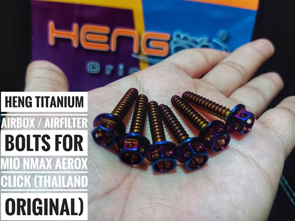 HENG TITANIUM AIRBOX /AIR FILTER BOLTS FOR MIO NMAX AEROX CLICK
