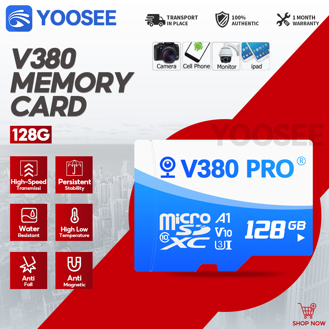 YOOSEE V380 PRO Micro SD Card 32GB/64GB/128GB High speed Read Speed of