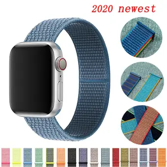 Latest Fabric Sports Strap For Apple Watch Band Loop 44 Mm 40mm Nylon Bracelet Watchband Correa