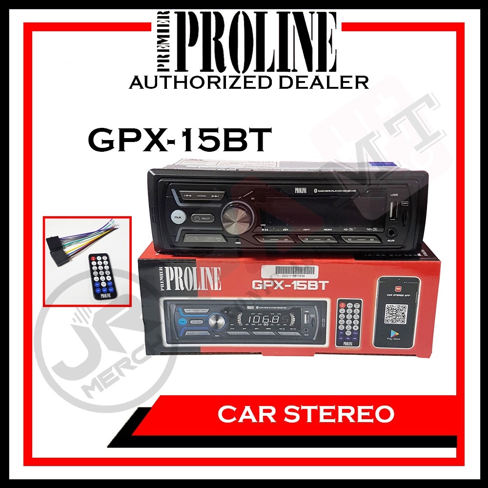 Proline GPX15BT Car Stereo w/ AM/FM Bluetooth USB MP3 Player Lazada PH