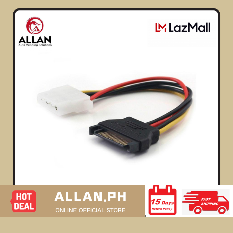 ALLAN Original SATA power male to large 4P IDE female converter cable