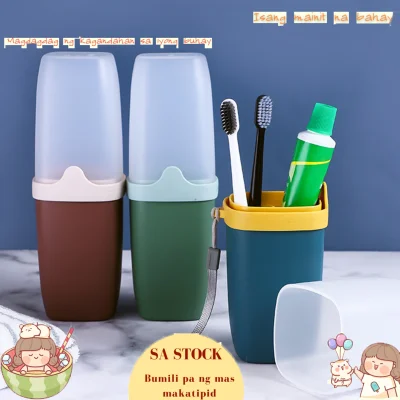 Portable Travel Wash Cup Multipurpose Toothbrush Storage Box Toothpaste Holder Portable travel wash cup multi-function toothbrush storage box toothbrush cup travel toothpaste tooth jar mouthwash cup set