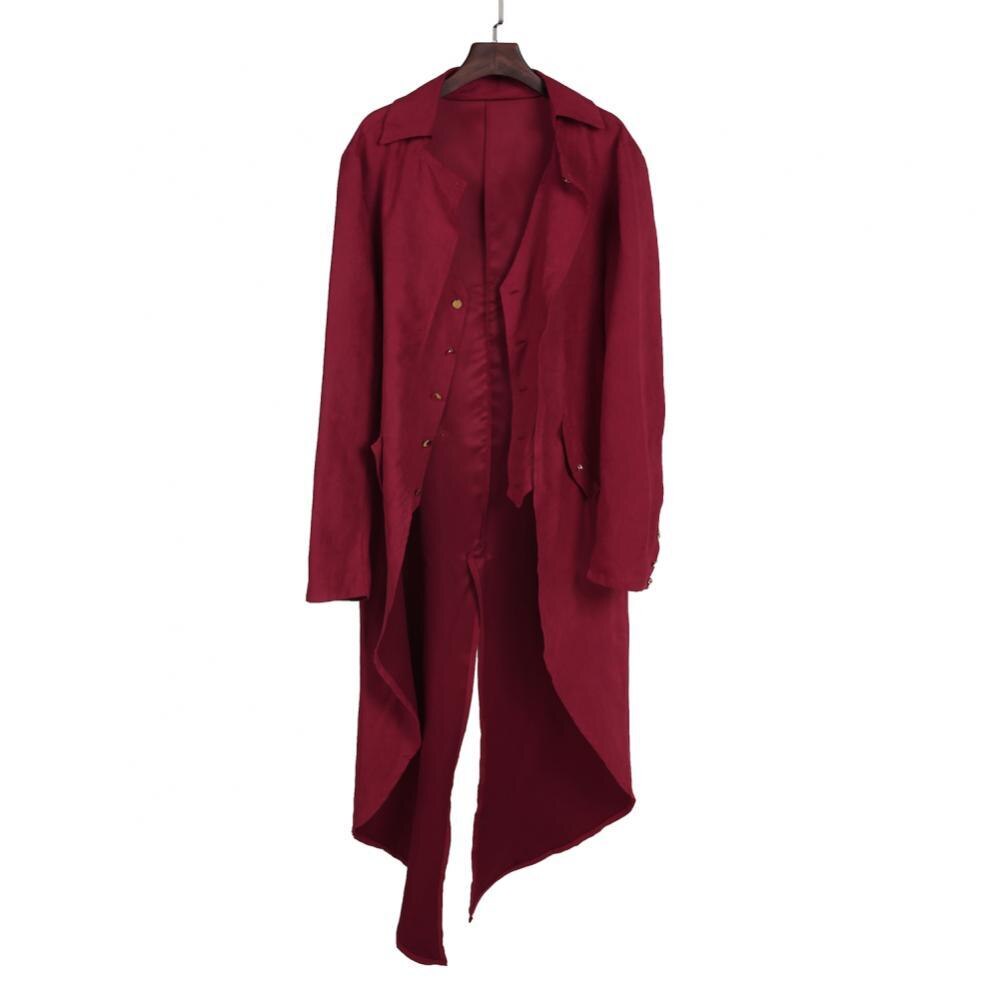 Bingchuan Mens Regency Dresses Medieval Steampunk Vintage Tailcoat Jacket Coat Renaissance Formal Tuxedo Overcoat
