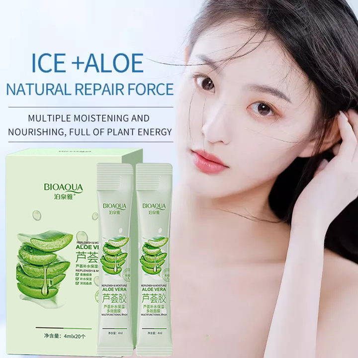 【20PCS】 BIOAOUA Aloe Vera Collagen Sleeping Mask Deep Moisturizing Anti ...