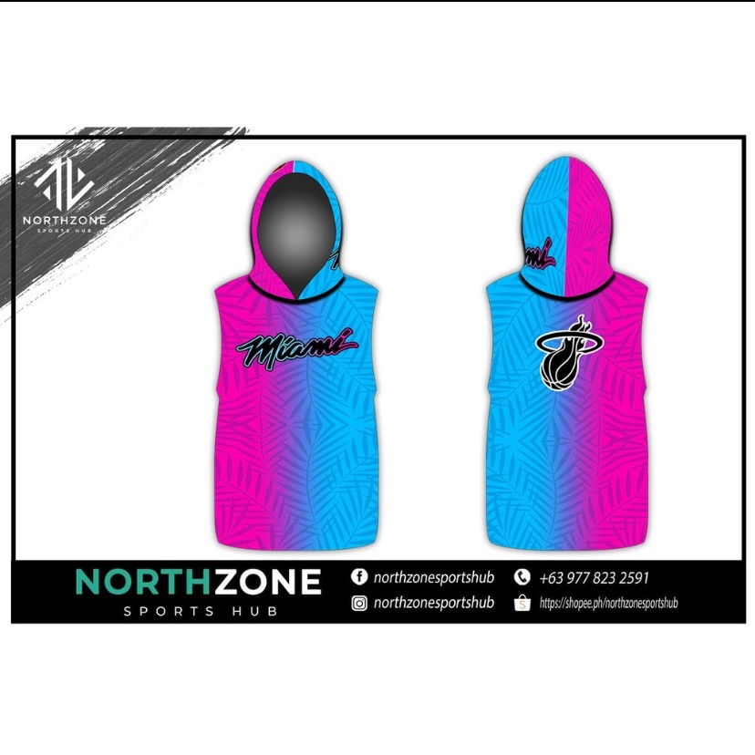 NORTHZONE Hoodie NBA Miami City Edition Sleeveless Jersey Full Sublimated  Basketball Jersey, Jersey For Men (TOP)