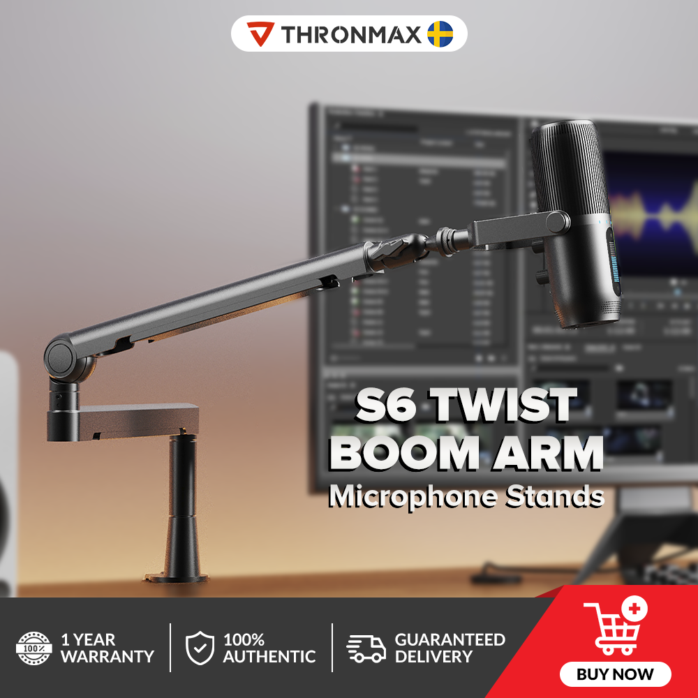 THRONMAX Twist S6 Microphone Boom ArmLow Profile Mic Stand with