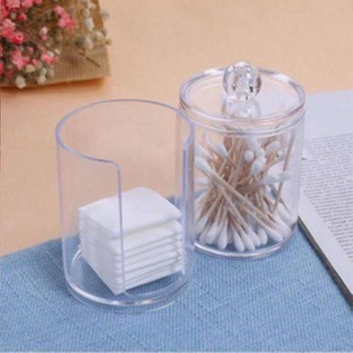 Two Layer Acrylic Clear Cotton Swab / Cotton Pad Organizer Lazada PH