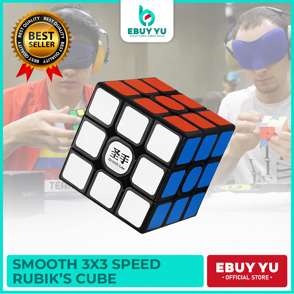 EBUY YU 3x3 4x4 5x5 Speed Magic Cube Black Smooth Rubik's Cube, Rubiks ...