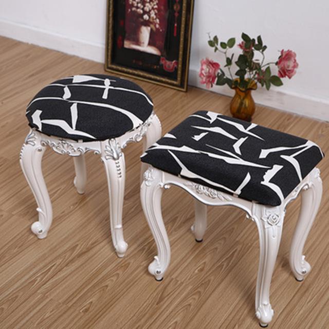 1PC Round/Square Dressing Table Stool Chair Covers Elastic Make Up Seat