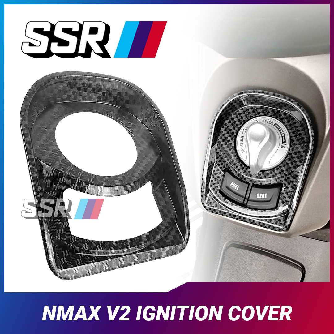 Nmax V2 Ignition Key Cover 6D Carbon With Free 3M Double Adhesive Tape