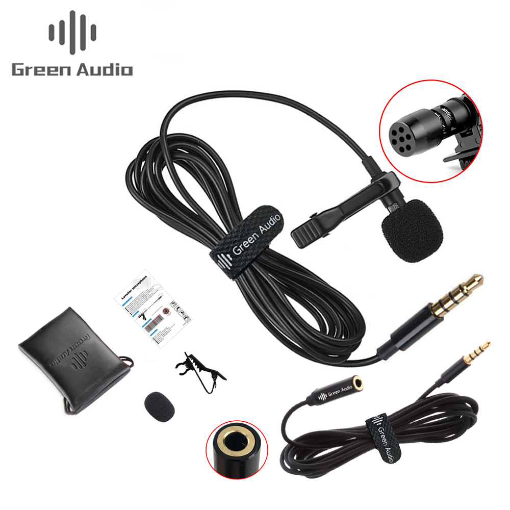 GREEN AUDIO GAM-141L Professional Lavalier Lapel Clip on Microphone for Cameras and Smartphones with 2 Meters Extension Cable | Lazada PH