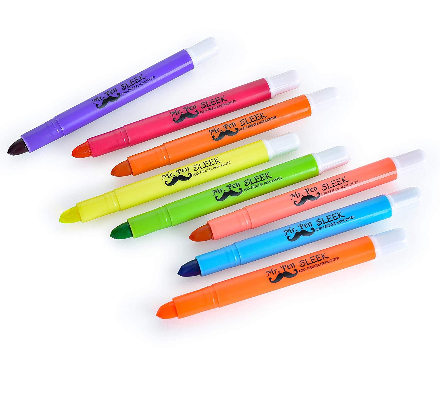 Tebik 10 Colors Bible Safe Dry Gel Highlighters Markers Study Kit Twist-Retractable Design Great for Journaling