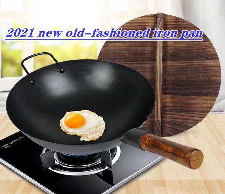 New in 2022 Nonstick Wok Pan (Heavy Duty) Carbon steel Authentic Woks and Stir Fry Pans Chinese