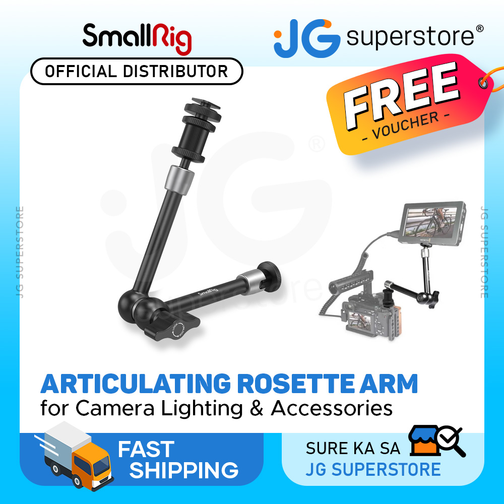 SmallRig Articulating Rosette Arm 11 inches Long with Cold Shoe Mount ...