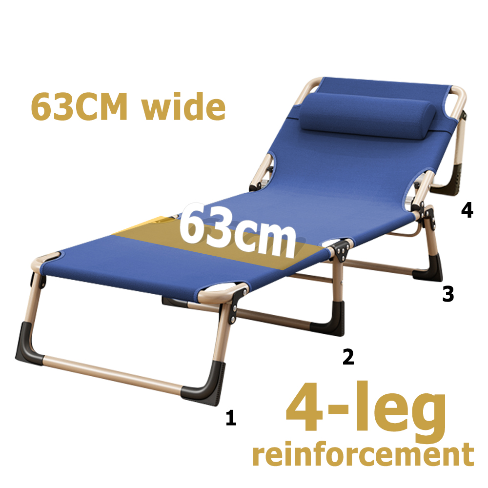 Folding bed Outdoor adjustable folding bed Office nap bed Easy to carry