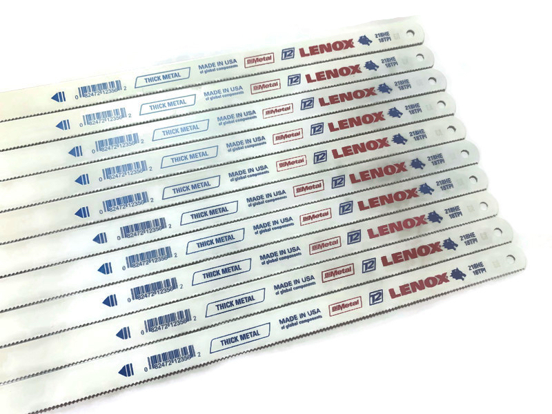 Authentic 10 pcs. Lenox BiMetal Hacksaw Blade 12"x 18 Teeth Made in U