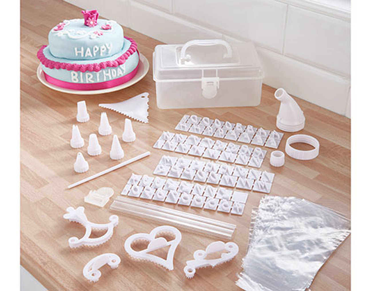Amazon.com: RFAQK 64 Pcs Cake decorating supplies Kit with Cake Turntable- Cake leveler- 24 Numbered Icing Piping Tips with Pattern Chart and EBook-  Straight & Angled Spatula-30 Icings Bags- 3 Icing Comb Scraper :