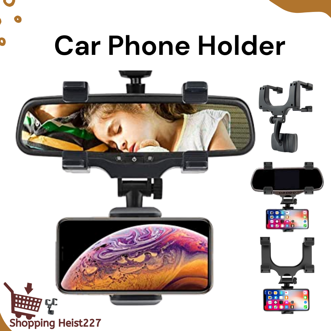 BEST SELLER!!! Car Rearview Mirror PHONE HOLDER Mount Phone Holder 360