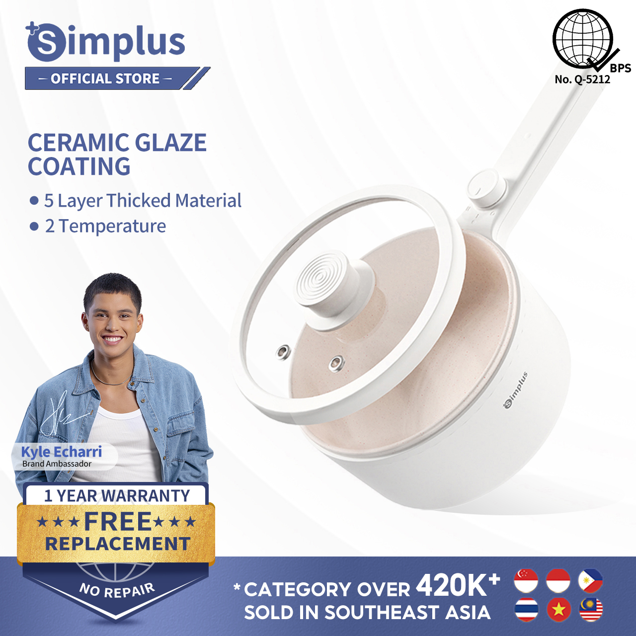 Simplus Rice Cooker Electric Cooker Pot Multifunctional Electric Cooker