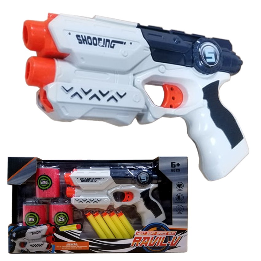 RavilV Heat Soft Space Nerf Gun Bundle With 5 PCs Nerf Bullets 3 Eva