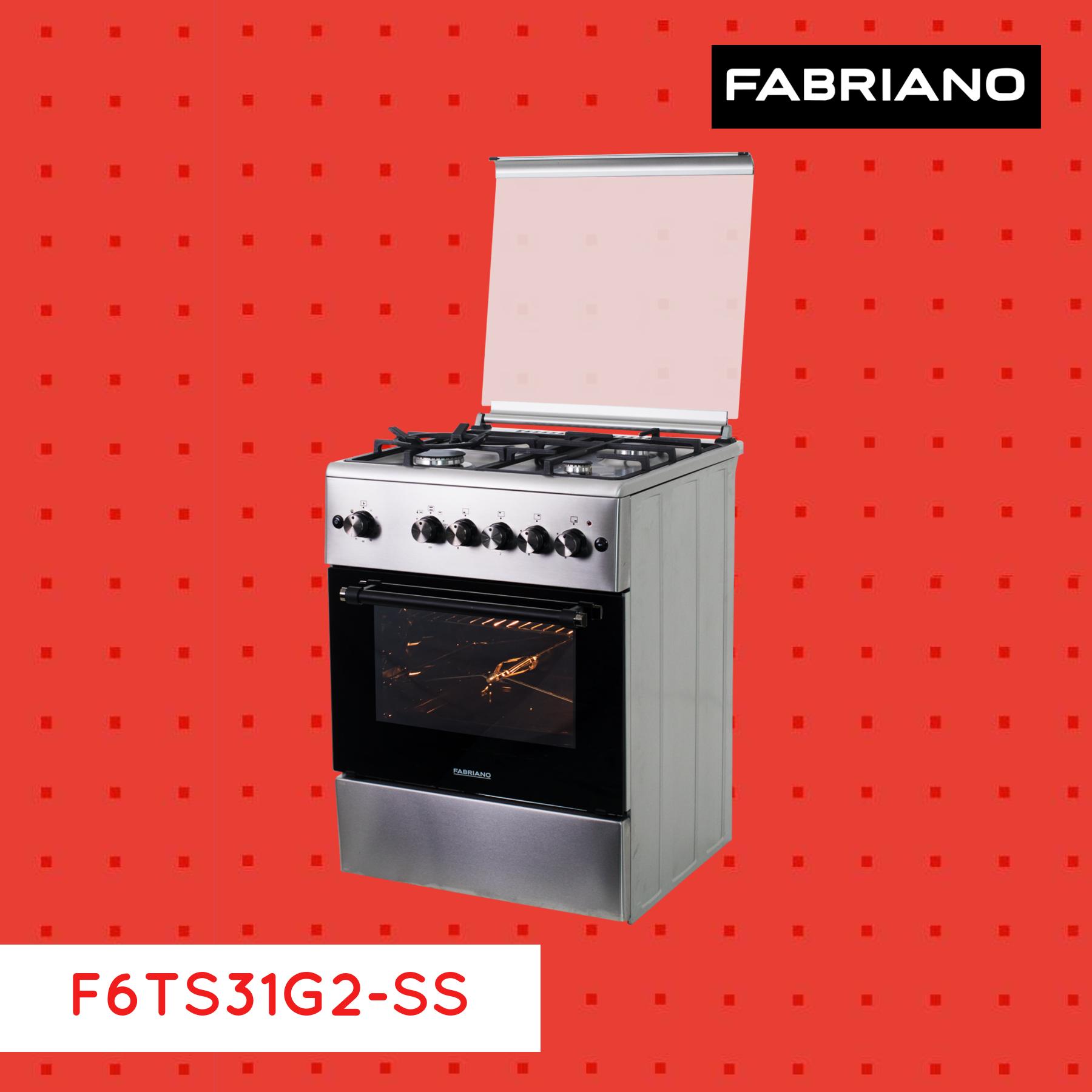Fabriano Gas Range F6TS31G2SSH 60cm 63L Oven Capacity 3 Gas Burner