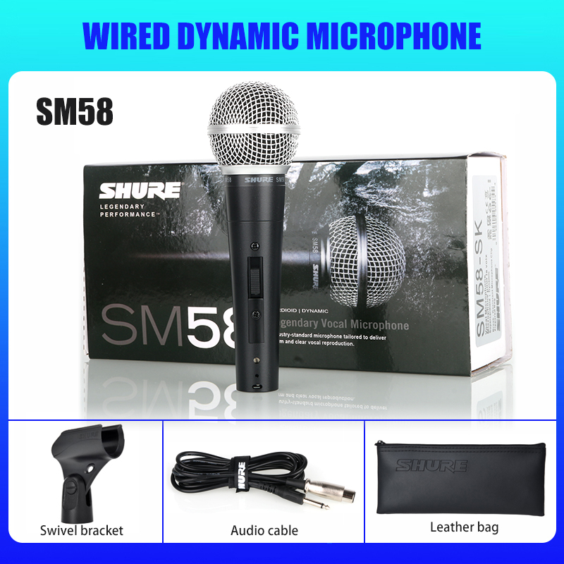 100 Original SHURE SM58 Professional Metal Wired Dynamic Microphone Karaoke HighQuality