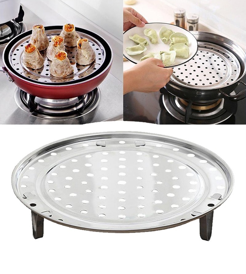 304 Stainless Steel Round Steamer Rack Insert Stock Pot Steaming