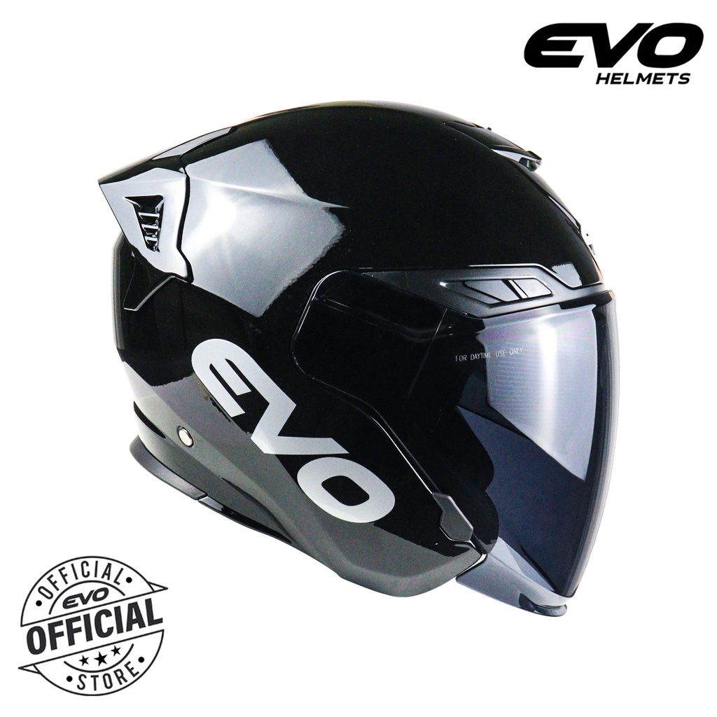 EVO RX-5 Plain Half Face Dual Visor Helmet With Free Clear Lens (NEW ...