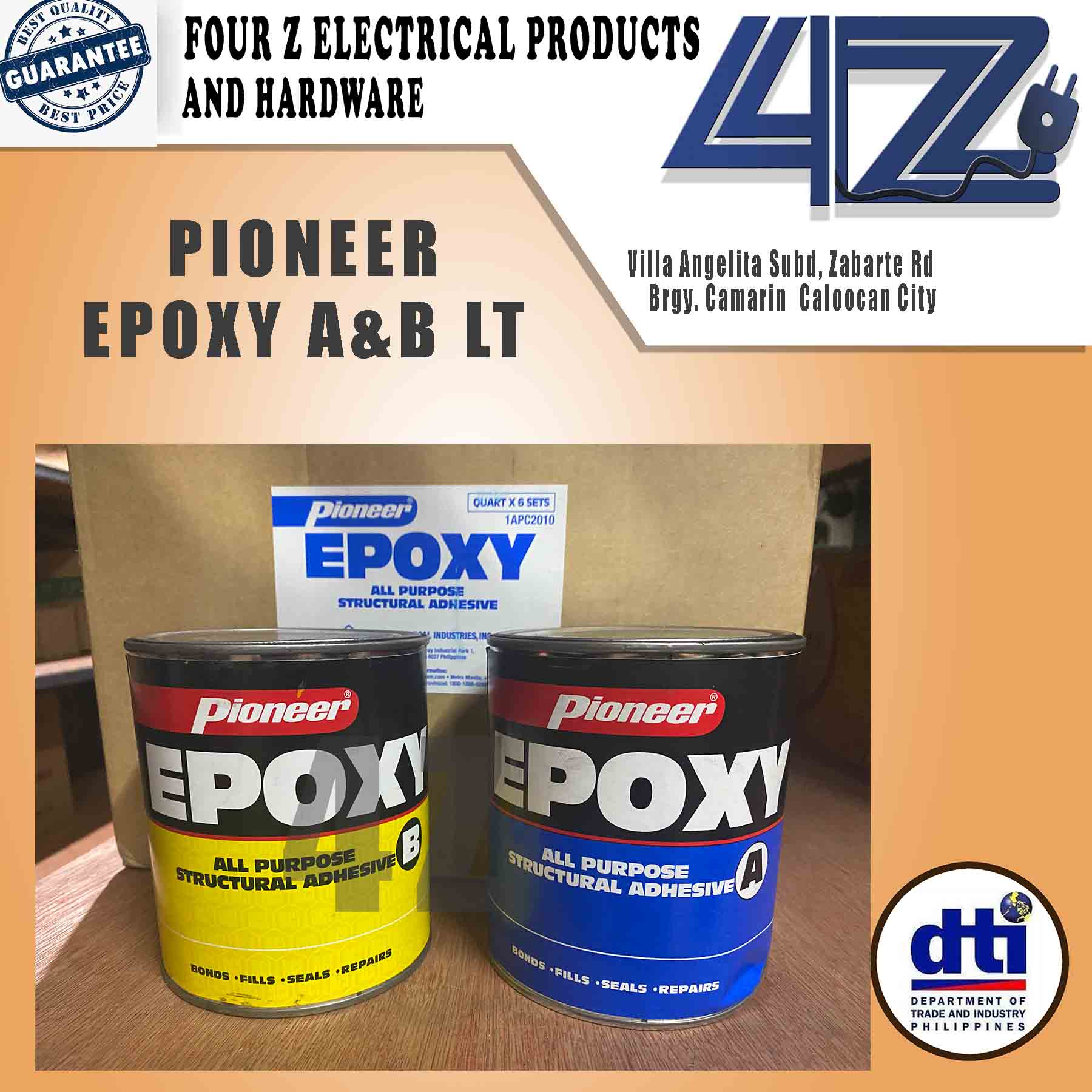 Pioneer All Purpose Epoxy A&B / Epoxy A and B set 1L Lazada PH