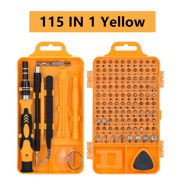 Wozobuy 135 in 1 precision screwdriver set diy repair tools kit to fixing phone laptop pc watches glasses and other electronics,