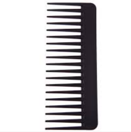 1 PCS Black Plastic Wide Teeth Comb Wavy Hair Styling Detangling Wide ...
