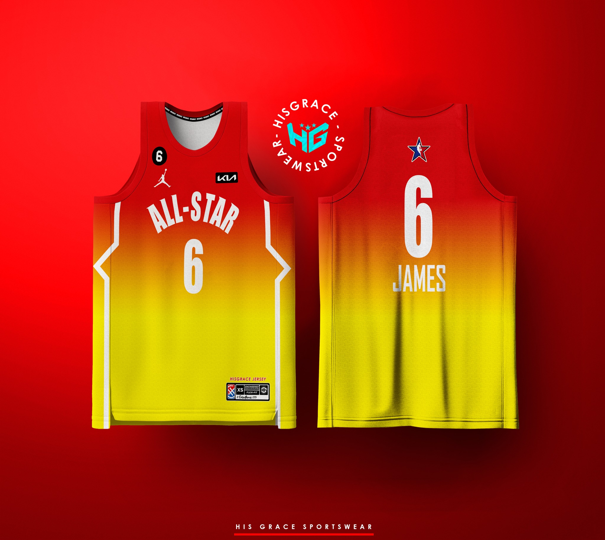 2023 NBA ALL STAR HG BLUE JERSEY FULL SUBLIMATION JERSEY