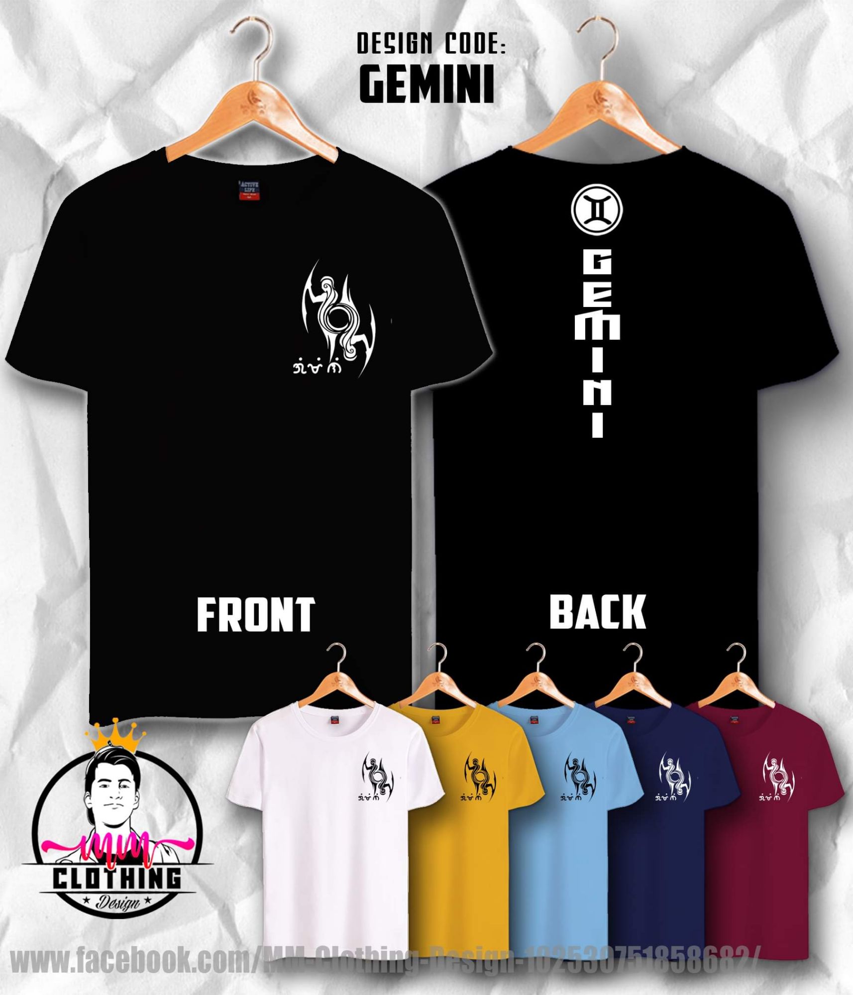 Zodiac Sign Gemini T-shirt Design by Mm Design | Lazada PH