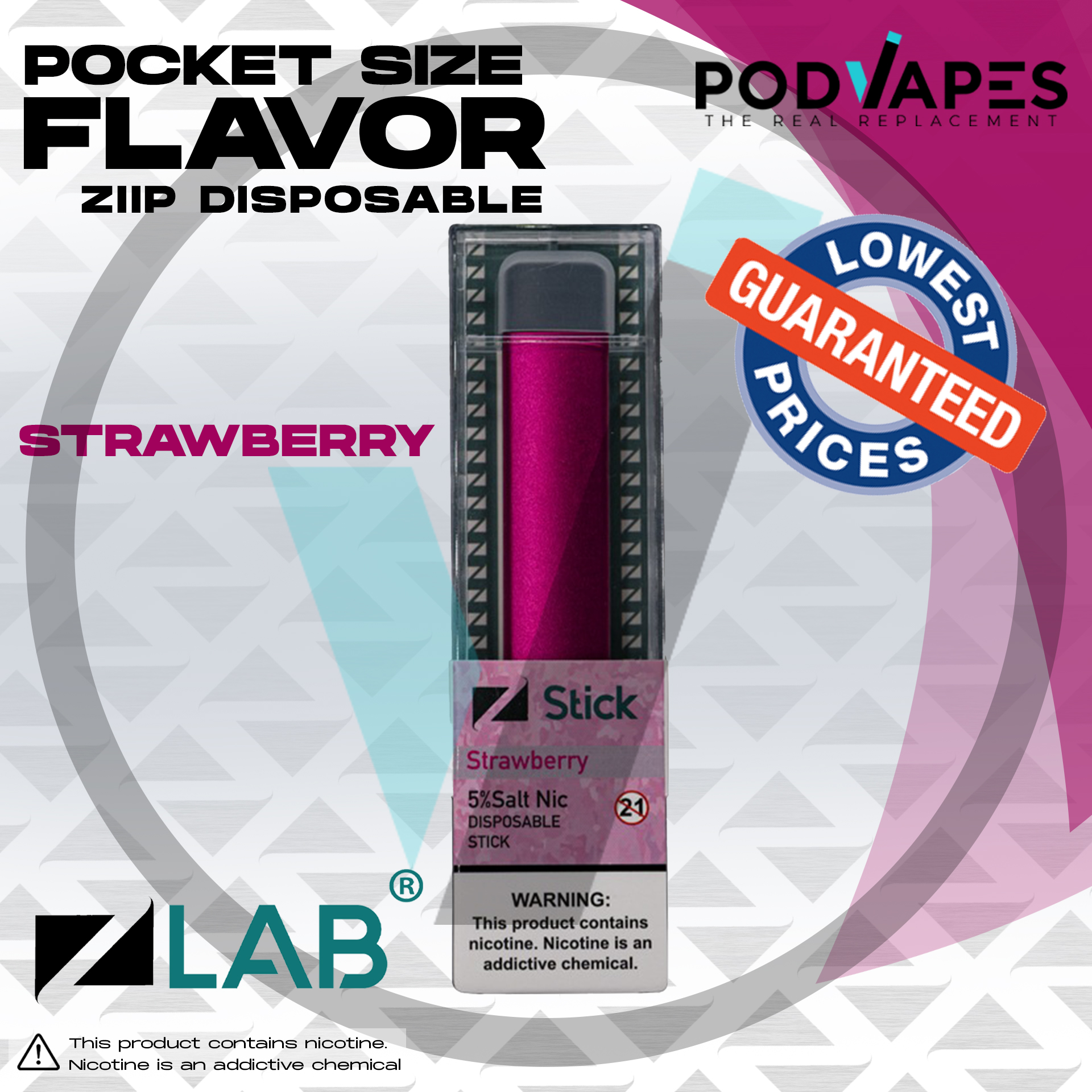 Ziip Disposable 35mg PODVAPES Ziip Vape Disposable Vape Strawberry 35mg