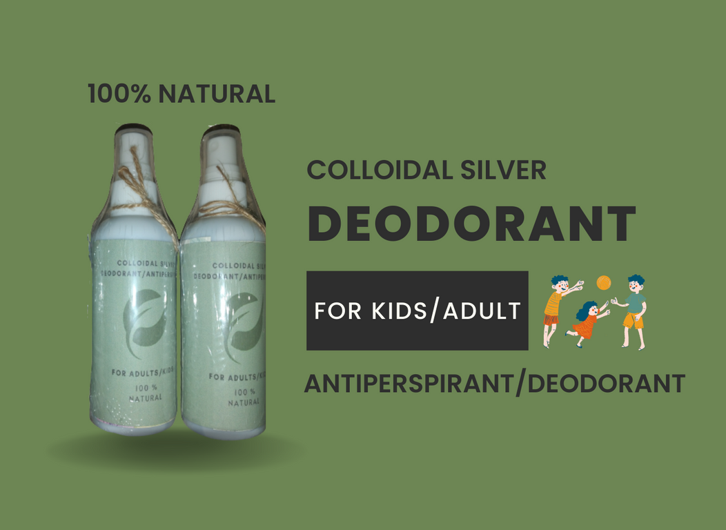 Kids Natural Deodorant Colloidal Silver Antiperspirant Spray for Adults