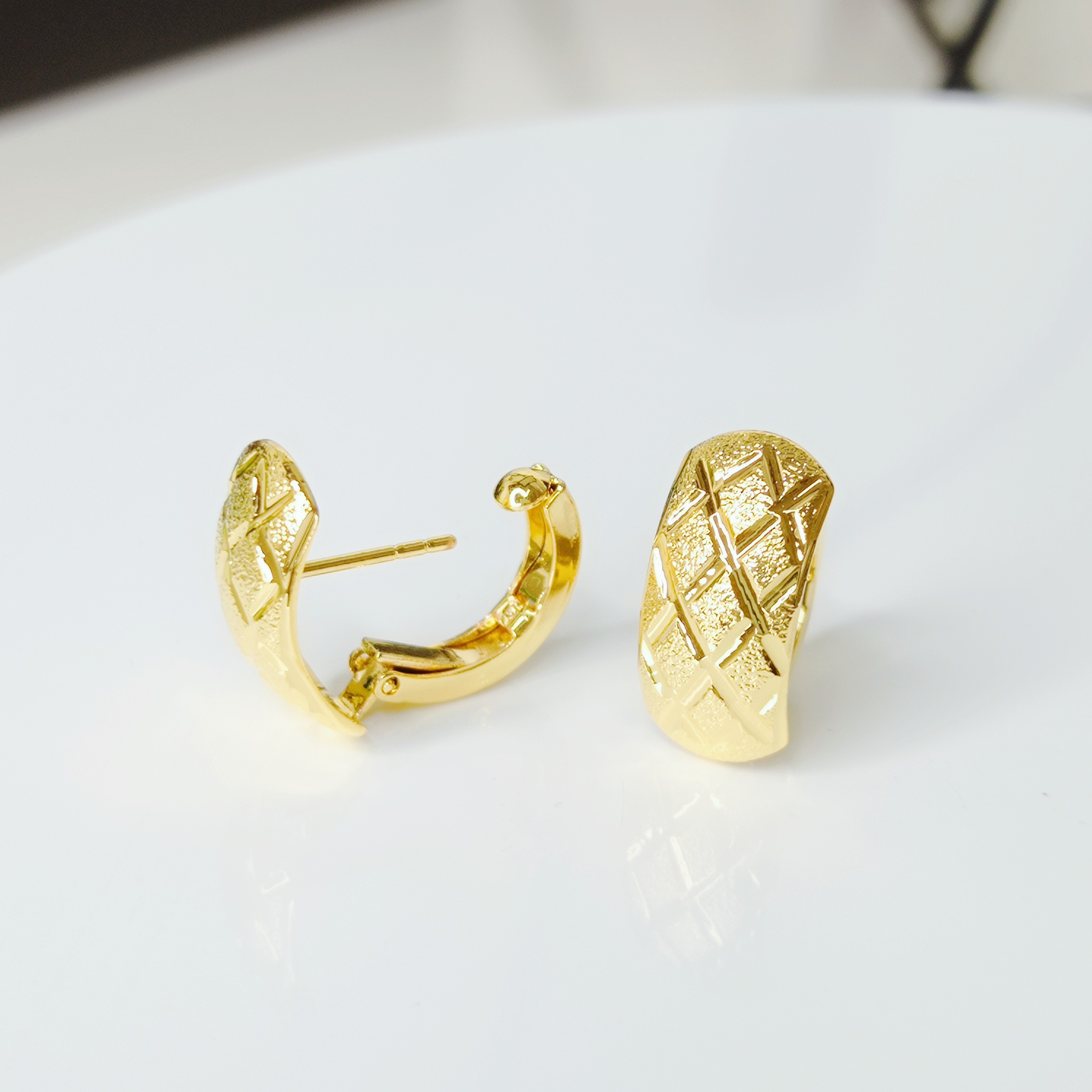 Clip on hot sale gold hoops