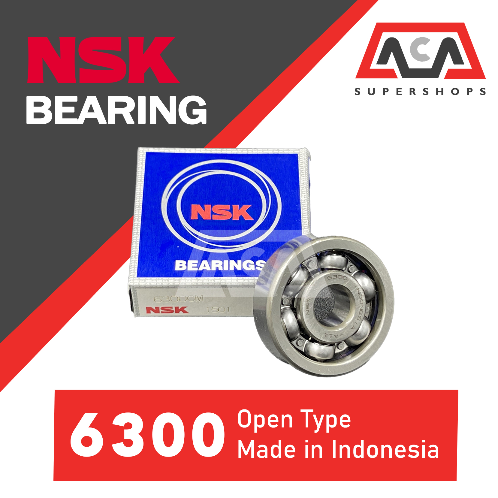 NSK Original 6300 Bearing Open/Close type 10x35x11mm Small