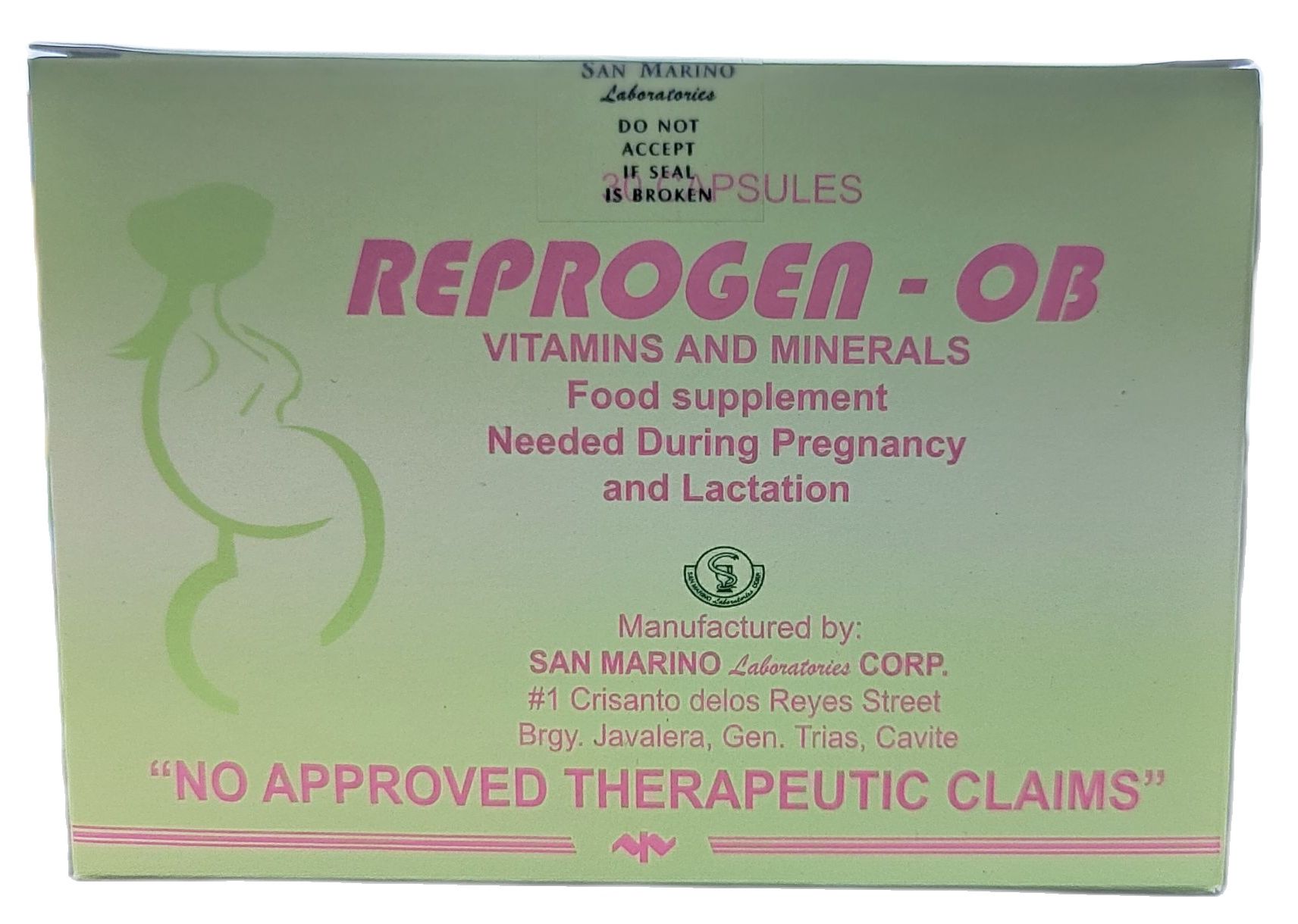 REPROGEN OB FOOD SUPPLEMENT VITAMINS AND MINERALS for Lactation