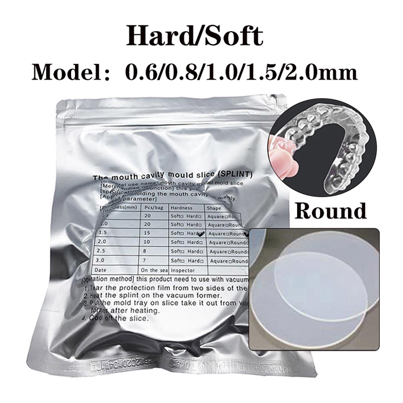 Dental Lab Orthodontic Splint Retainer Slice Vacuum Forming Sheet Round