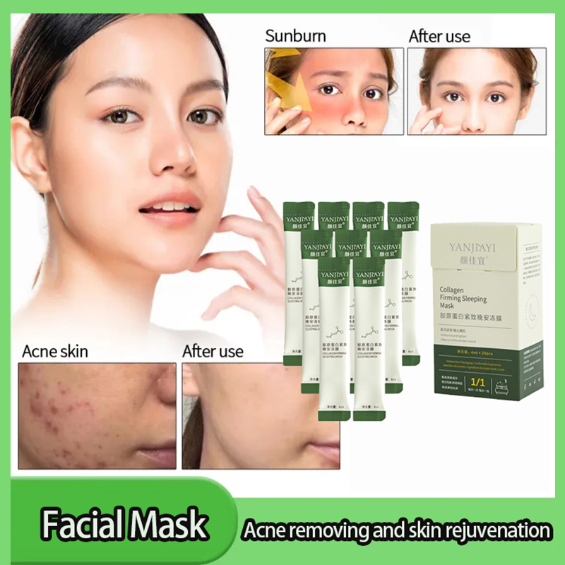 【Preferred 3 Box】 Collagen Sleeping Face Mask 20 Packs/Box Moisturizing