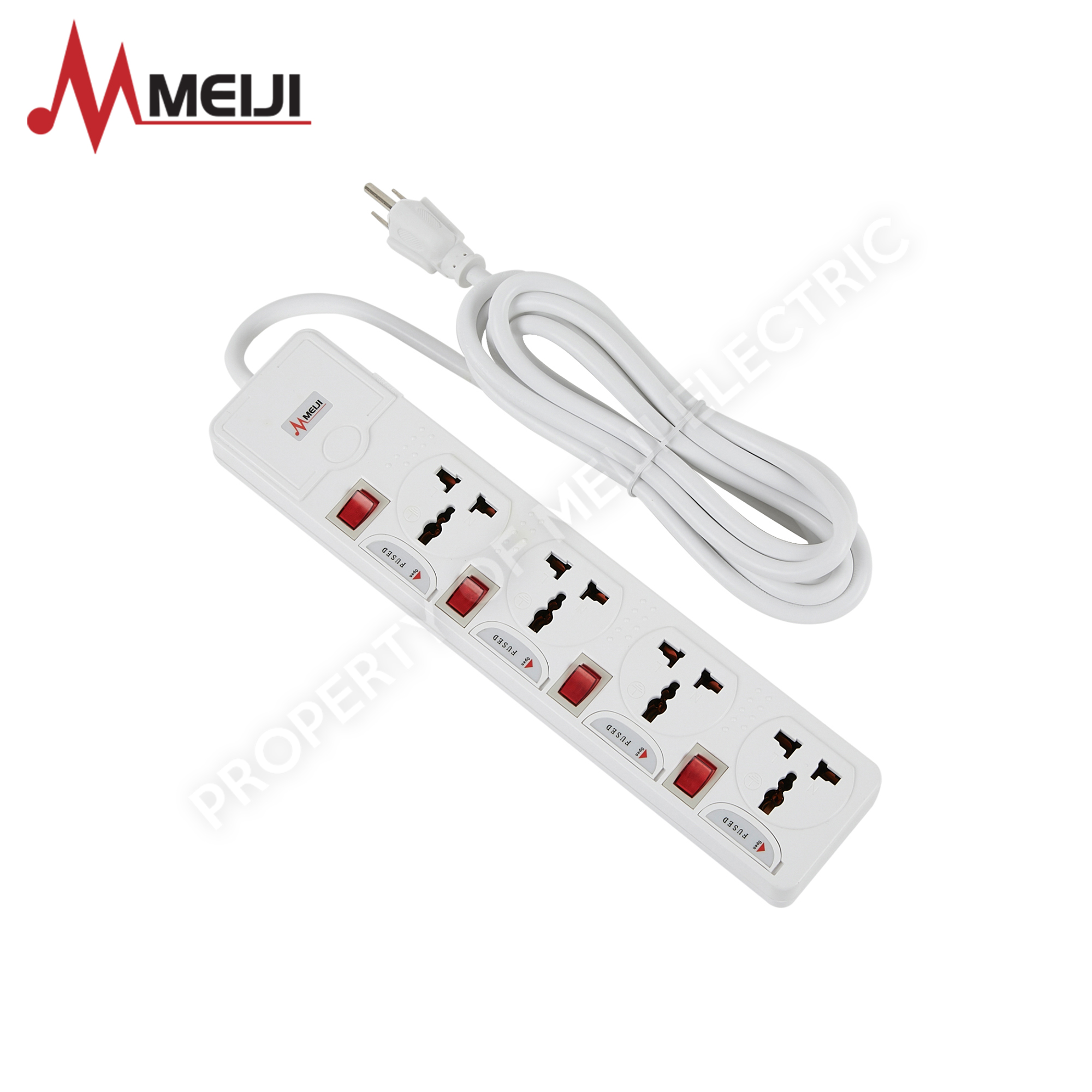 Extension Cord 4 Gang (3 Meters/5 Meters) [Meiji Power Strip 4x