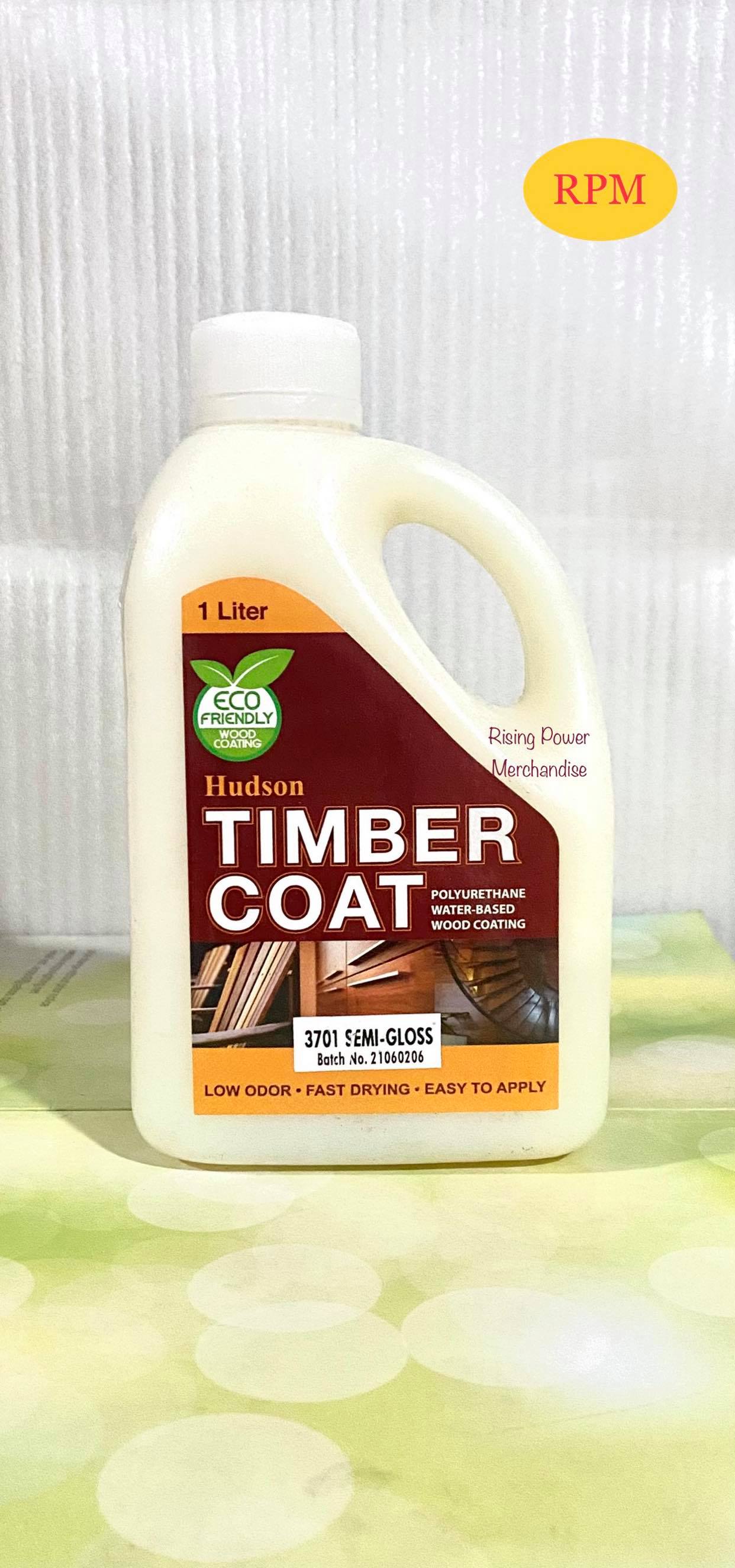 Hudson Timbercoat Polyurethane Water-Based Wood Coating Liter