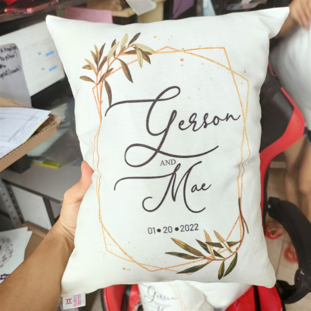 Personalized shop pillow souvenir